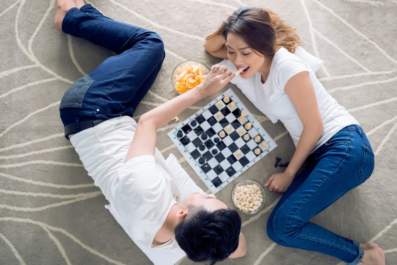Couple Playing Boardgames