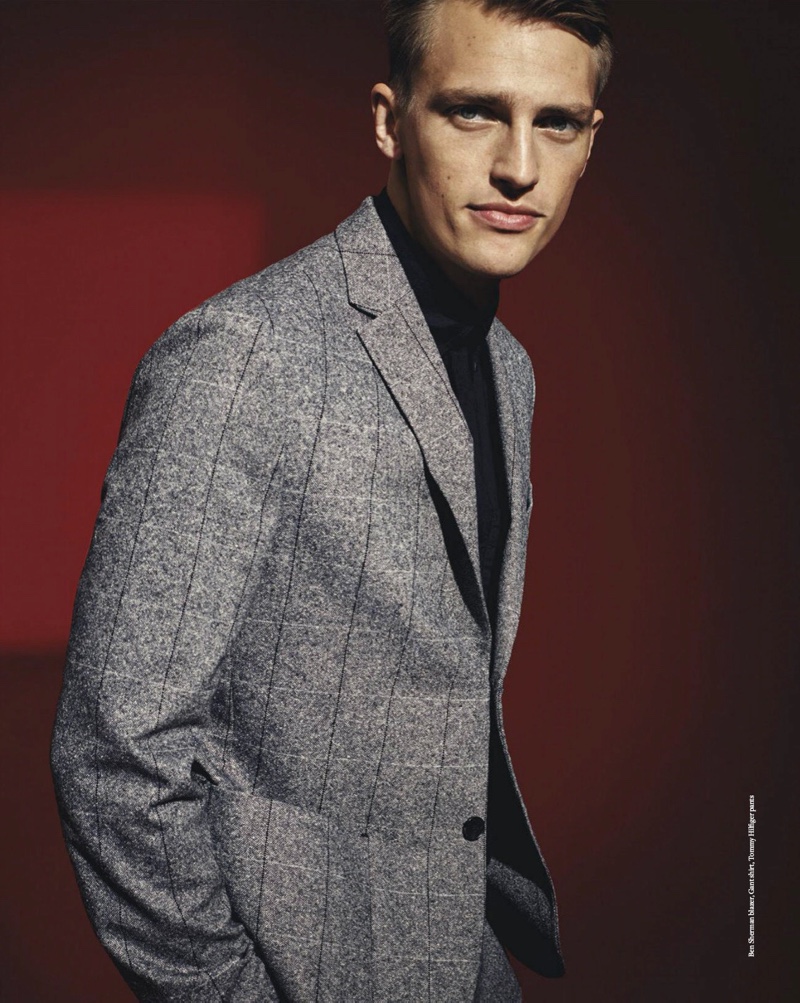 Victor Nylander suits up for David Jones' spring-summer 2020 campaign.