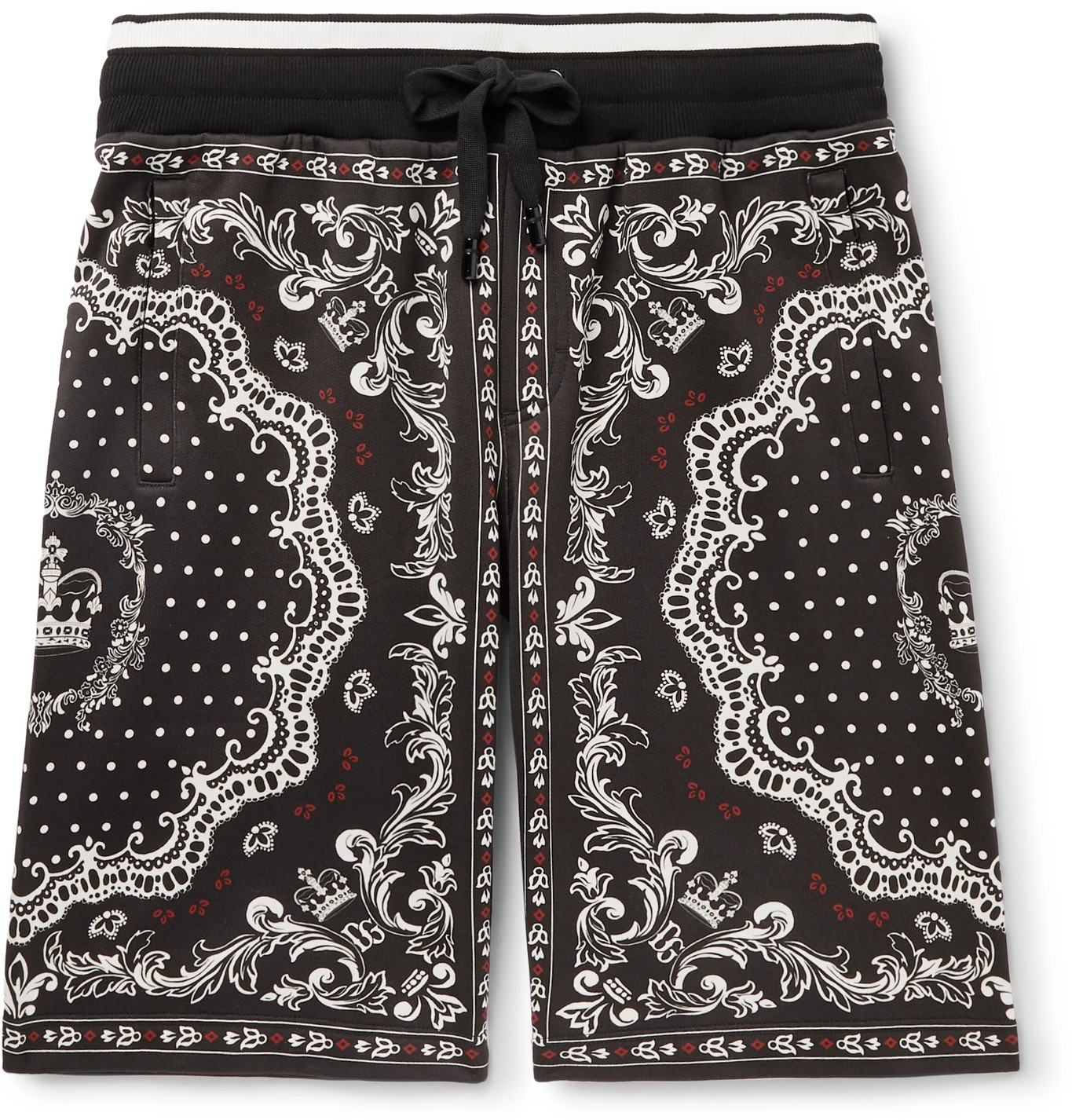 black bandana shorts