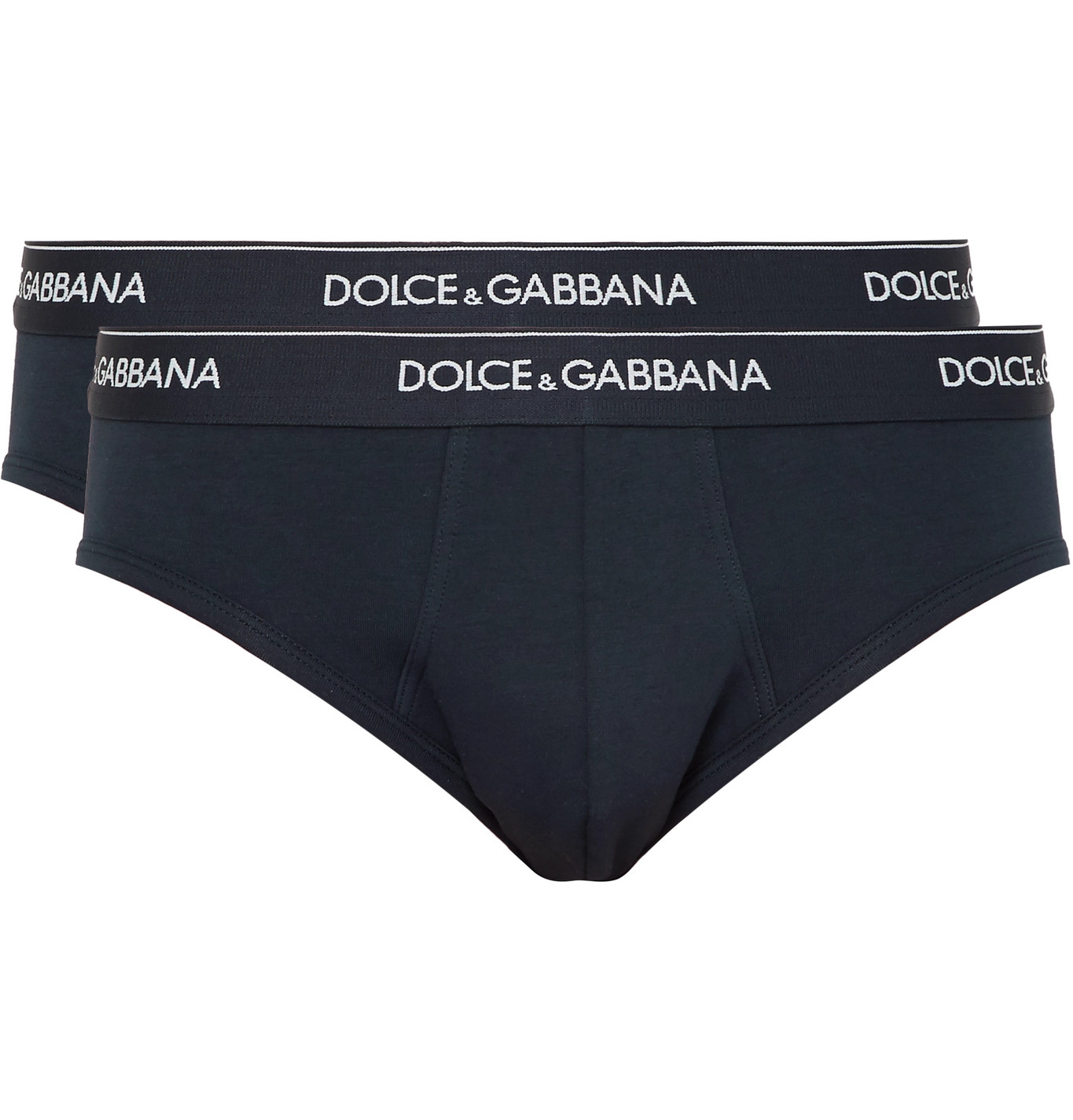 Dolce & Gabbana - Two-Pack Stretch-Cotton Briefs - Men - Blue | The ...