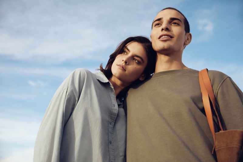 Kristen Coffey and David Friend star in Esprit's EarthColors capsule collection campaign.