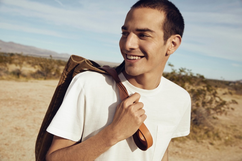 All smiles, David Friend appears in Espirt's EarthColors capsule collection campaign.