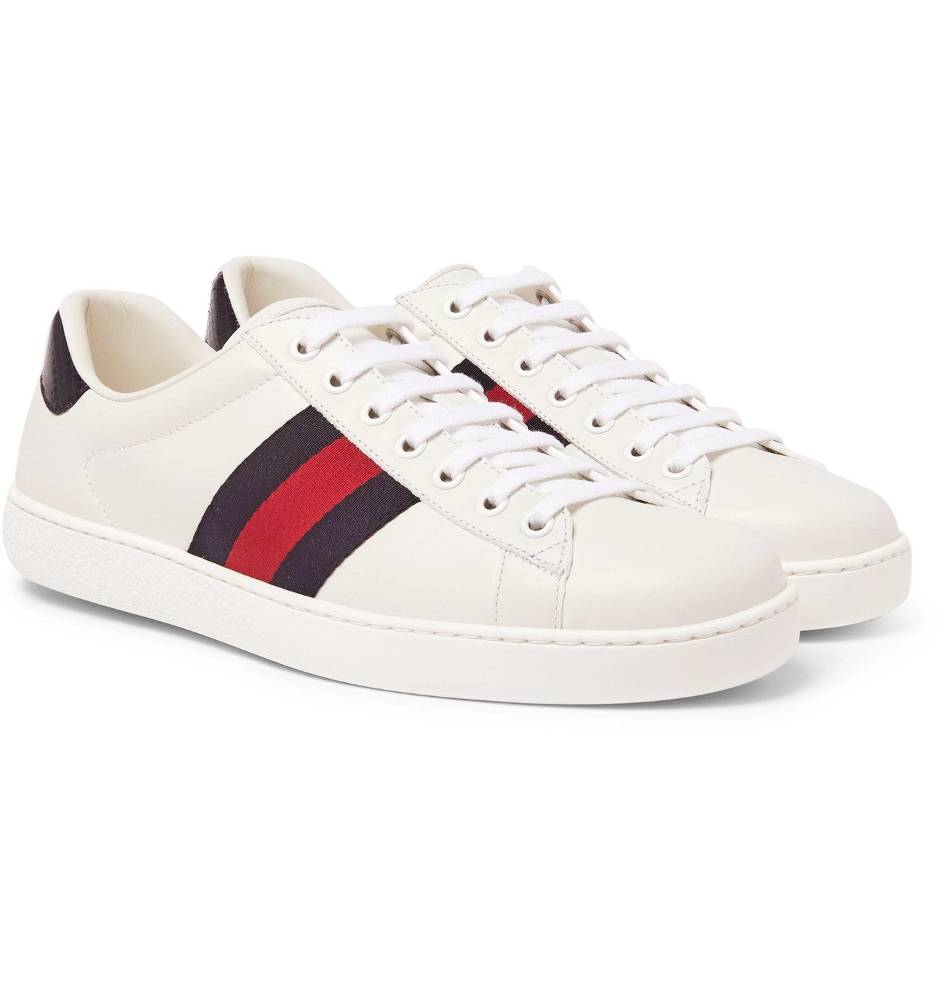 gucci ace leather sneaker mens