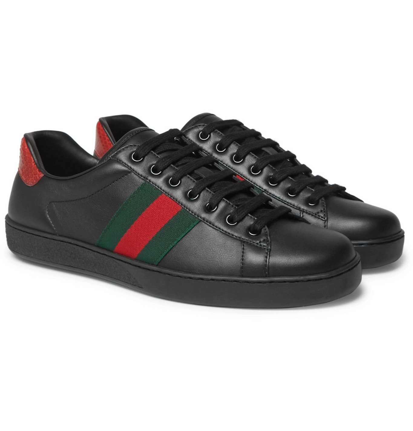 gucci black snake sneakers