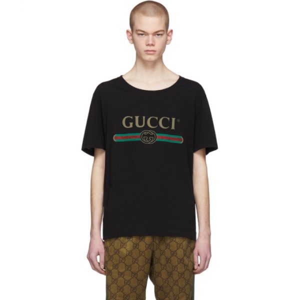 gucci black and gold shirt