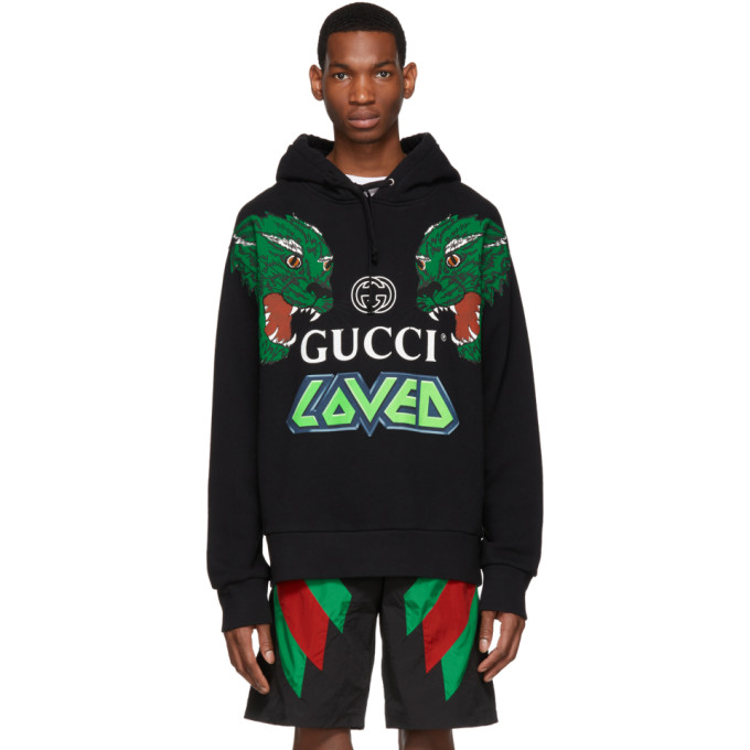 Gucci Black Loved Tigers Hoodie | The Fashionisto