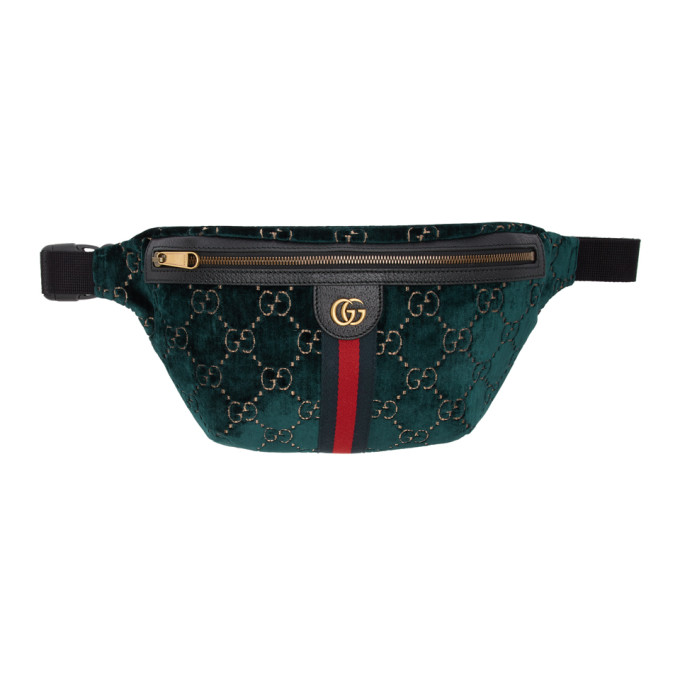 Gucci Blue GG Velvet Belt Bag | The Fashionisto