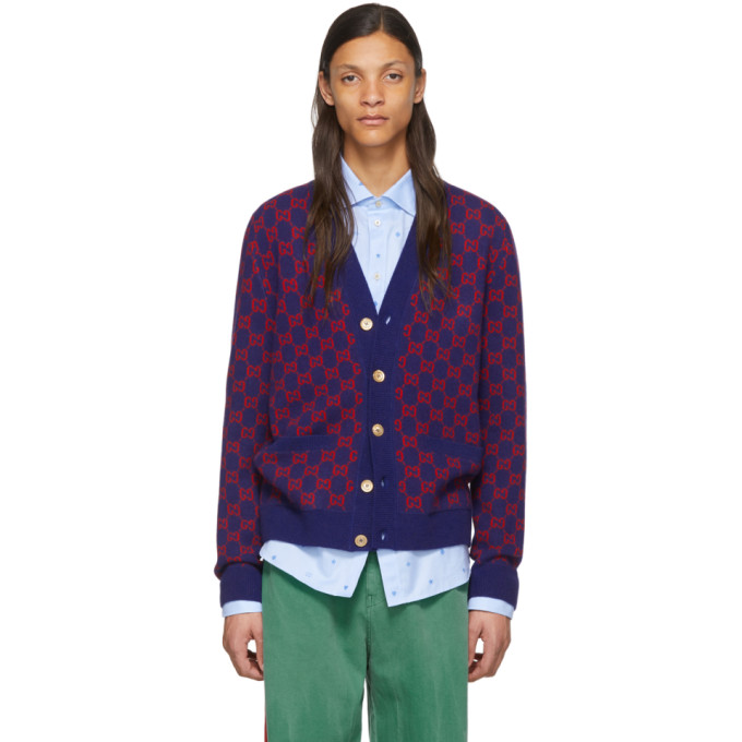 gucci blue cardigan