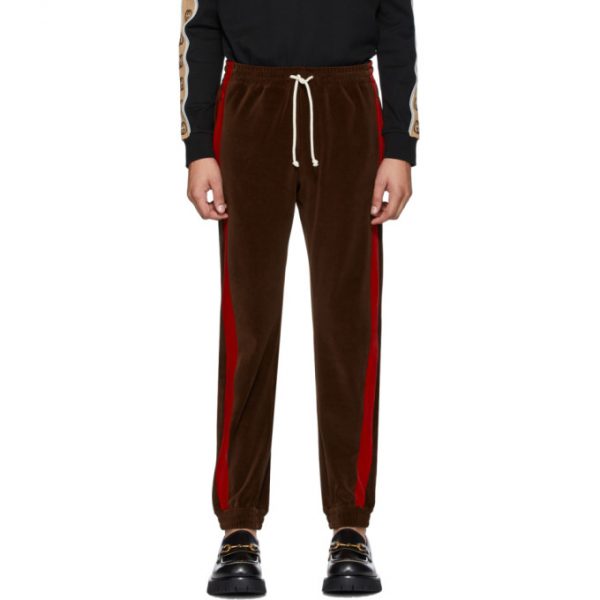 brown track pants womens