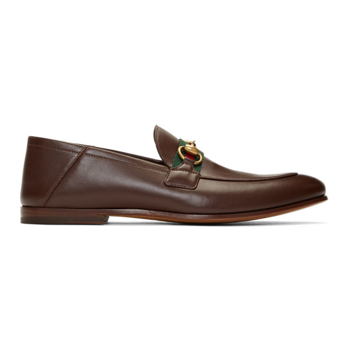 gucci suede brixton web loafers