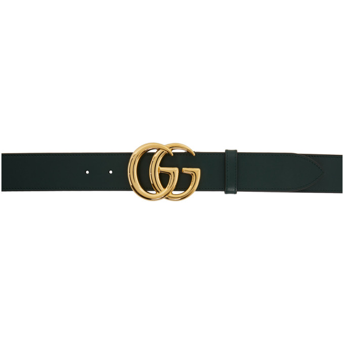 Gucci Green Double G Belt | The Fashionisto