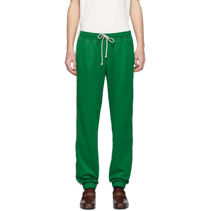 Gucci Green Technical Jersey GG Lounge Pants | The Fashionisto