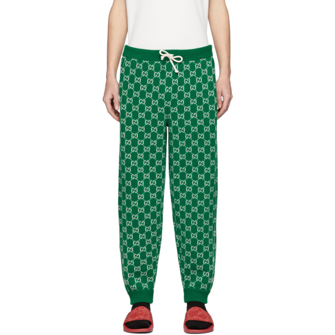 white gucci pajama pants