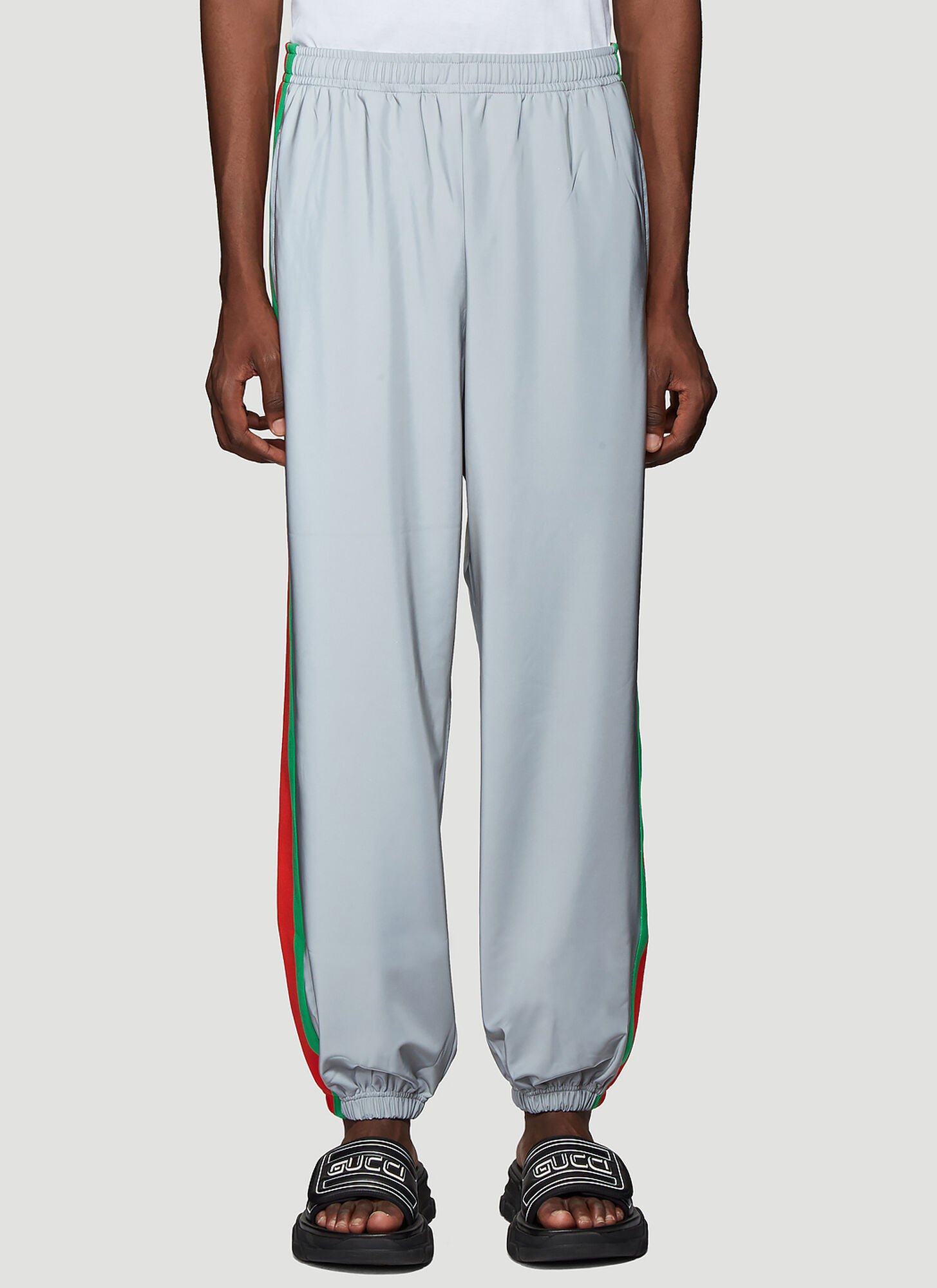 rainbow reflective track pants