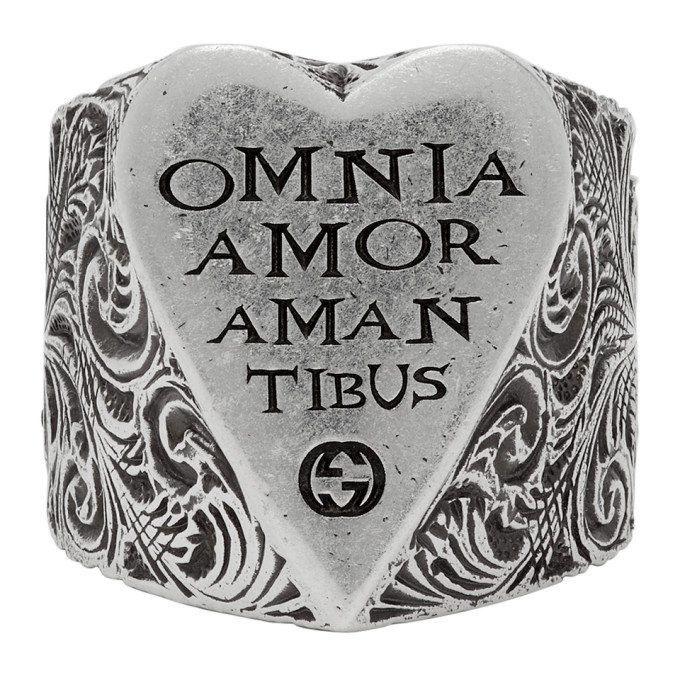 gucci heart ring silver