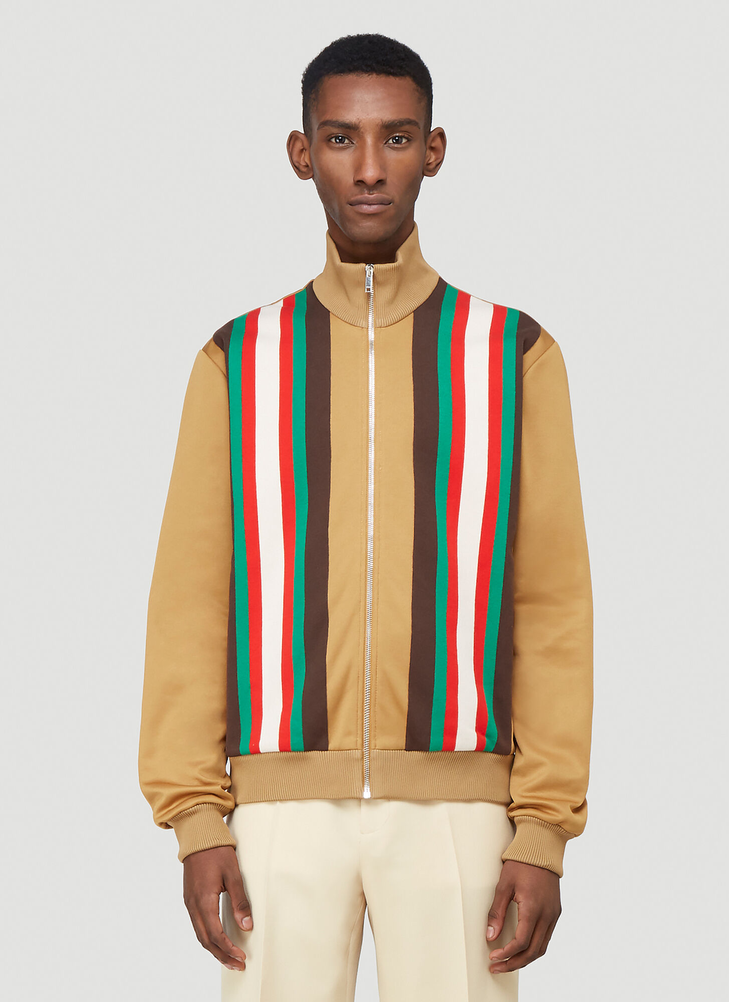 Gucci Web Track Jacket in Beige size M | The Fashionisto