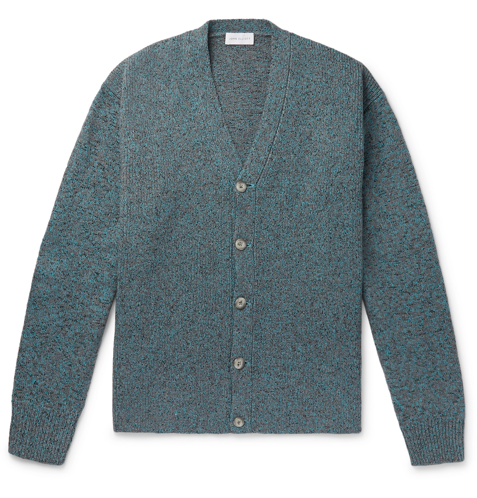 John Elliott - Bavel Donegal Knitted Cardigan - Men - Blue | The ...