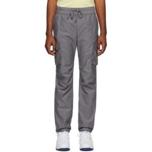 John Elliott Grey Sateen Cargo Pants John Elliott Grey Sateen Cargo Pants