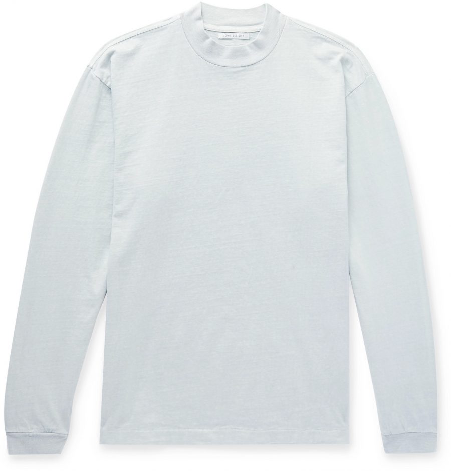 cotton mock neck t shirt