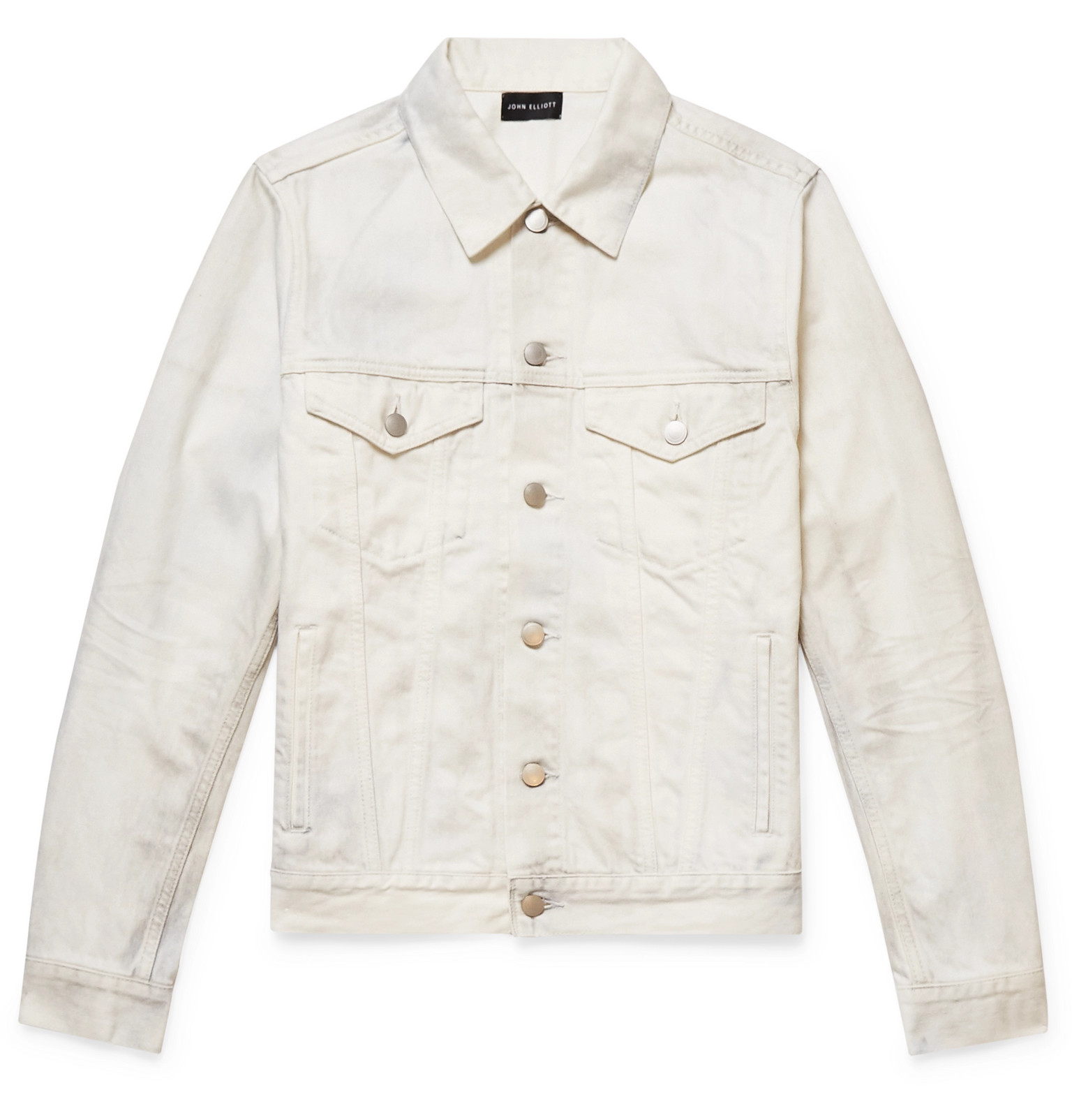 white distressed denim jacket mens