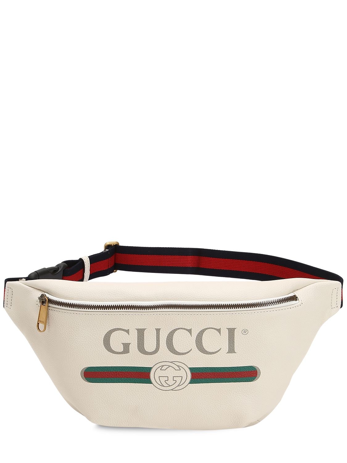 Large Gucci Print Leather Belt Bag | The Fashionisto