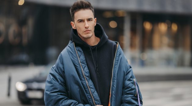 The Top-5 Weirdest Modern Day Fashion Trends Male Model Street Style Oversized Jacket Hoodie