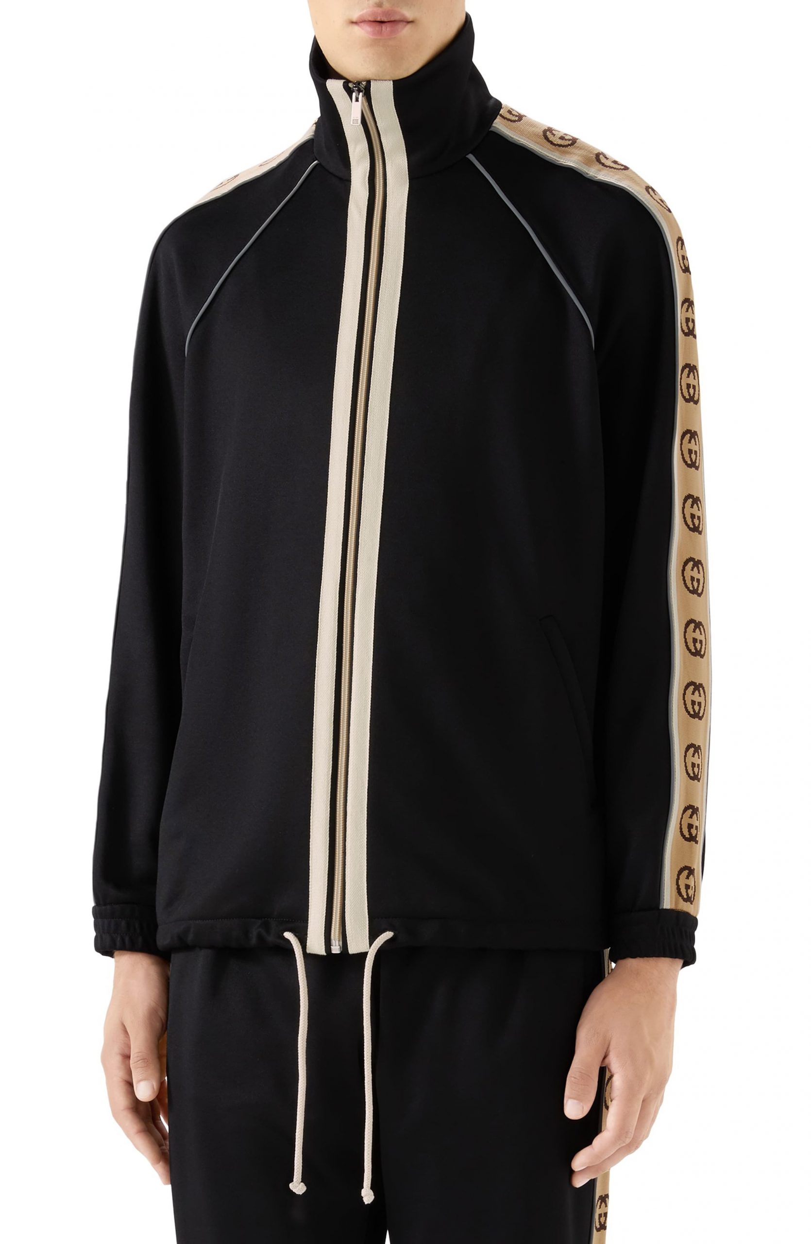 jacquard logo tape tracksuit jacket