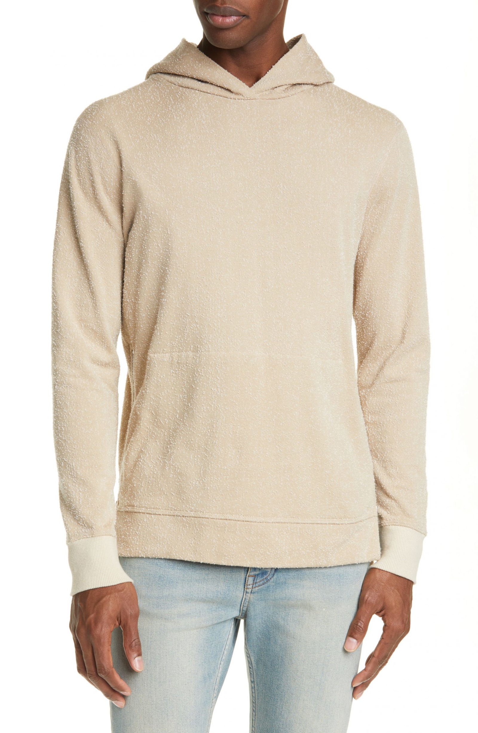beige pullover hoodie men's