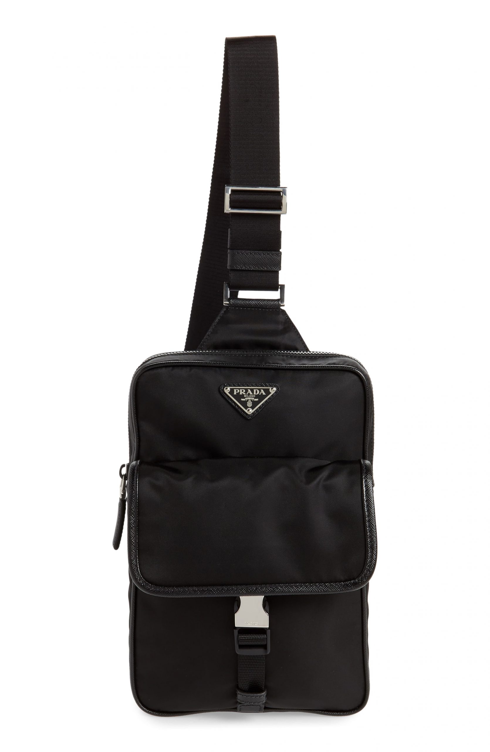 prada white sling bag