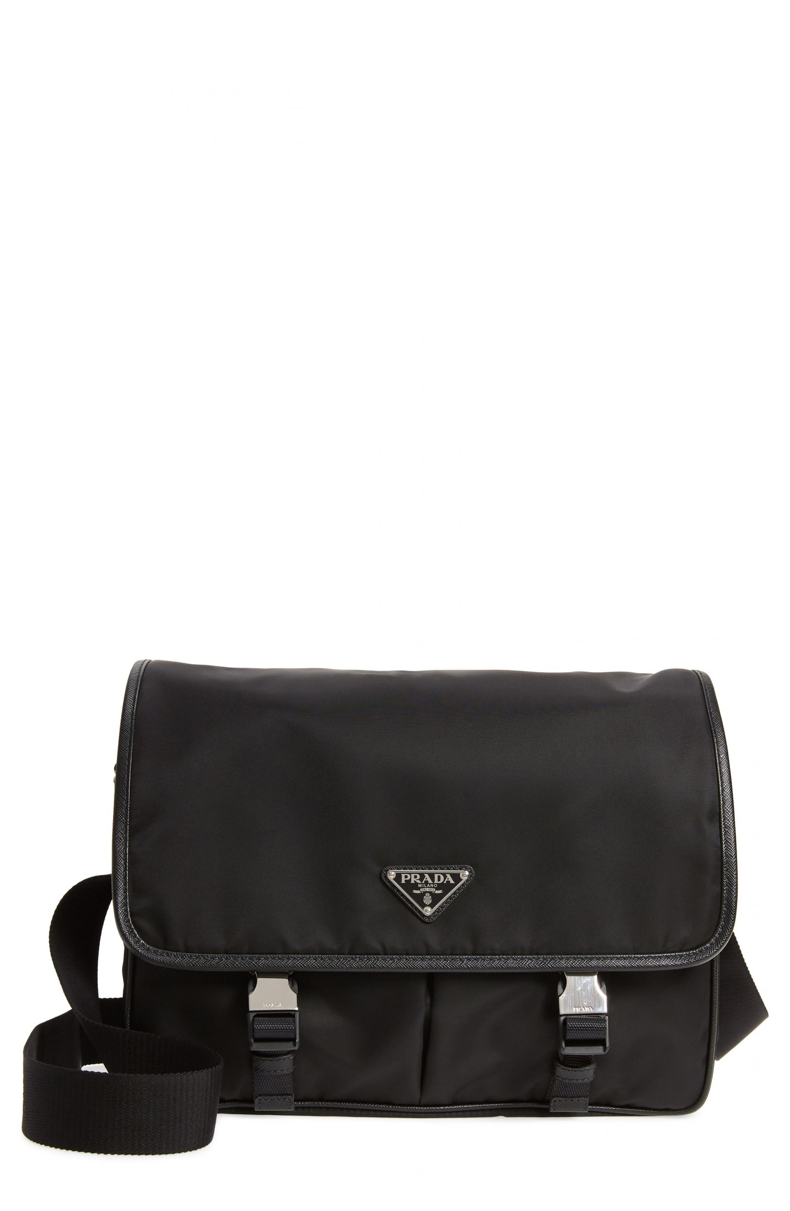 prada tessuto nylon messenger bag