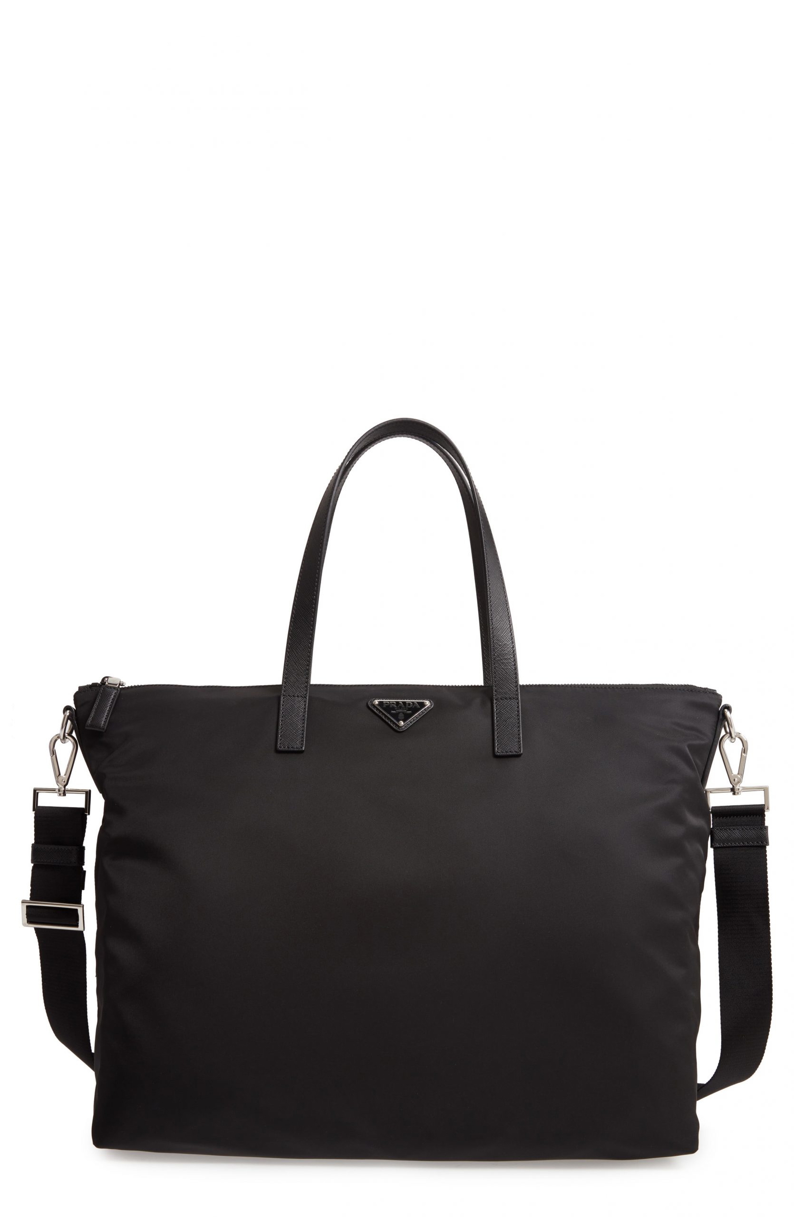 prada men's nylon tote bag