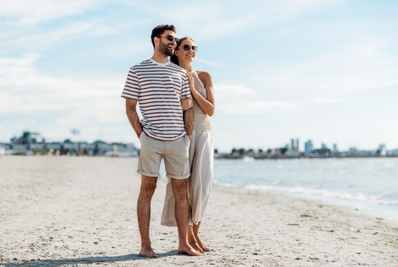 Mens Summer Style Striped T-shirt