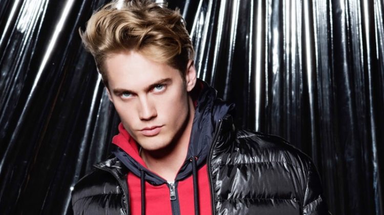 Sporting a Moncler down jacket and sweatshirt, Neels Visser connects with Holt Renfrew for spring-summer 2020.