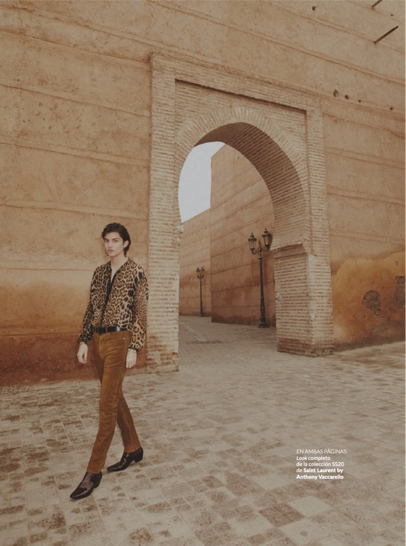 From Malibu to Marrakech: Noé Dons Saint Laurent for GQ México