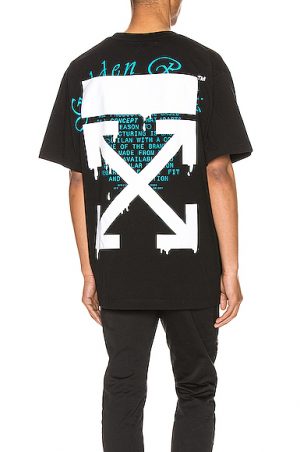 OFF-WHITE Dripping Arrows Over Tee in Black OFF-WHITE Dripping Arrows Over Tee in Black