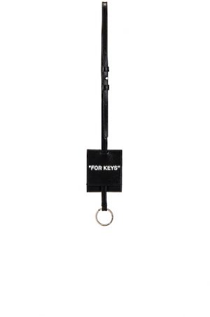 OFF-WHITE Quote Key Holder Necklace in Black OFF-WHITE Quote Key Holder Necklace in Black