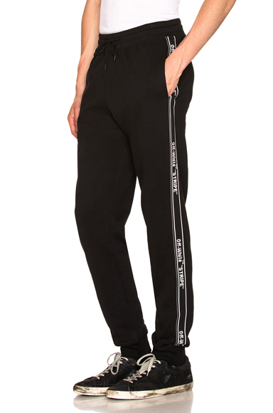 off white stripe sweatpants
