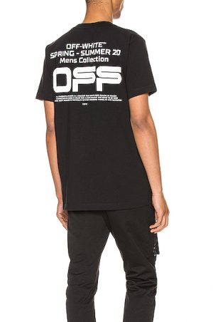 OFF-WHITE Wavy Line Logo Tee in Black OFF-WHITE Wavy Line Logo Tee in Black