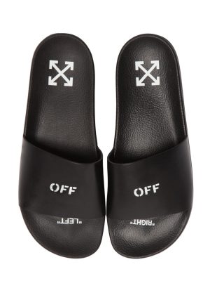 Off Printed Tech Slide Sandals Off Printed Tech Slide Sandals