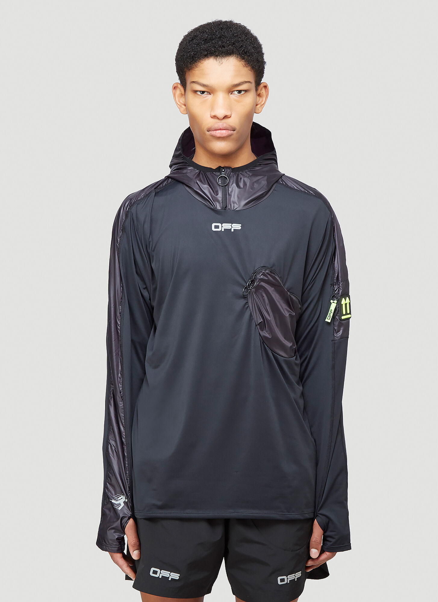 white running hoodie