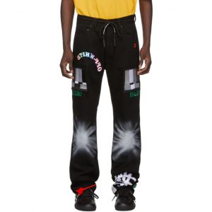 Off-White Black Ev Bravado Relaxed Jeans Off-White Black Ev Bravado Relaxed Jeans