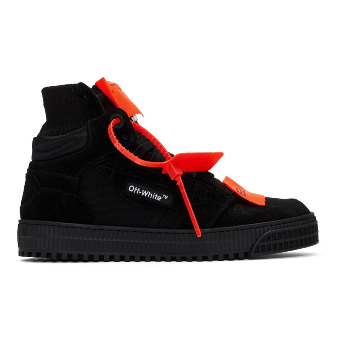 off white black high top sneakers