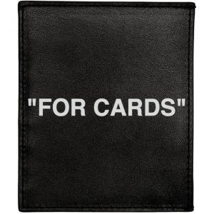 Off-White Black Quote Card Holder Off-White Black Quote Card Holder