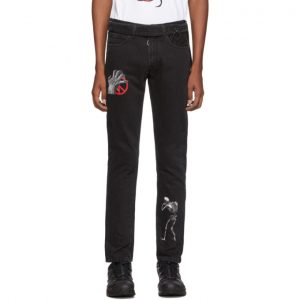 Off-White Black Undercover Edition Cutted Slim 5-Pocket Jeans Off-White Black Undercover Edition Cutted Slim 5-Pocket Jeans