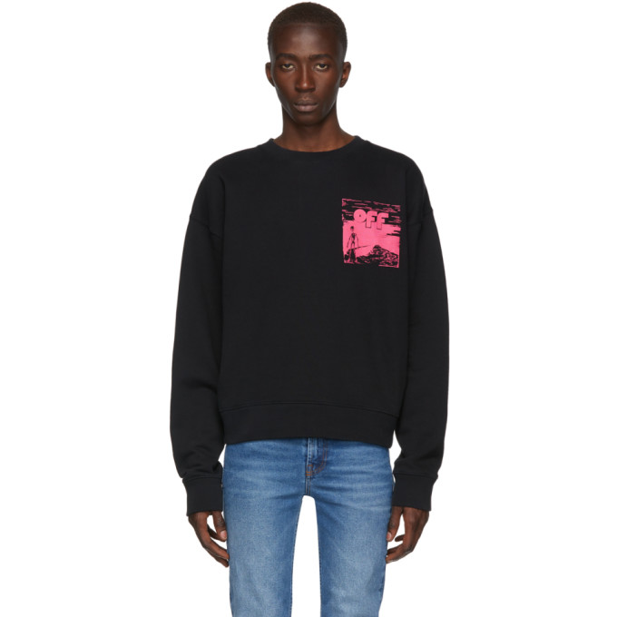 Off-White Black and Pink Oversized Skulls Floating Sweatshirt | The ...