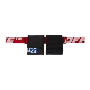 Off-White Black and Red Two-Pocket Fanny Pack Off-White Black and Red Two-Pocket Fanny Pack