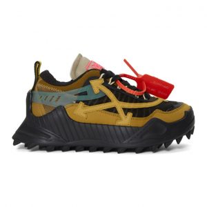 Off-White Black and Tan Odsy-1000 Sneakers Off-White Black and Tan Odsy-1000 Sneakers
