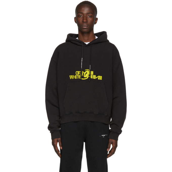 Off-White Black and Yellow Halftone Over Hoodie | The Fashionisto