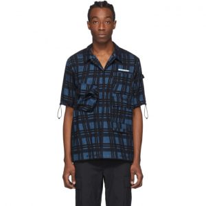 Off-White Blue Check Voyager Short Sleeve Shirt Off-White Blue Check Voyager Short Sleeve Shirt