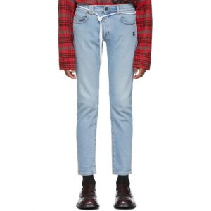 Off-White Blue Diag Skinny Jeans Off-White Blue Diag Skinny Jeans